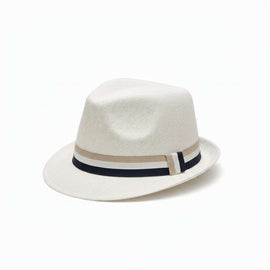 White Fedora Hats With Band Nawao.com
