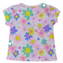 White Floral All Over Print T Shirt White Nawao.com
