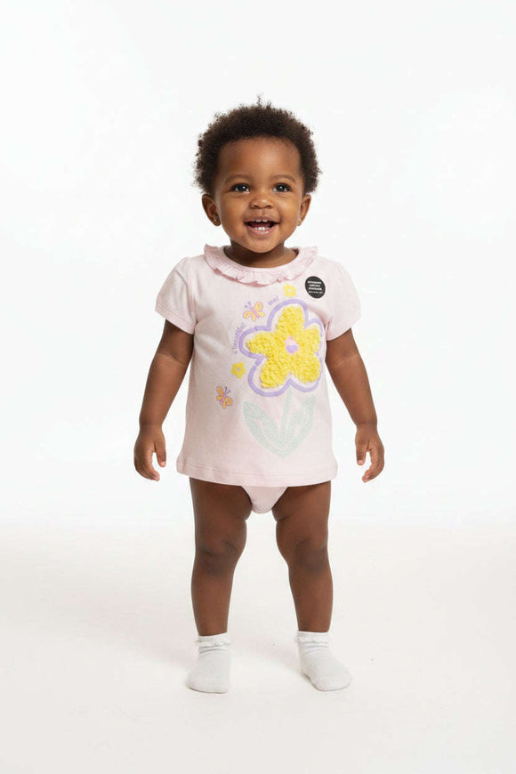 White Floral Neck Frilled Tshirt   Yellow Aop Collared T Shirt Assorted Nawao.com