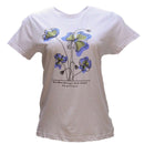 White Floral Printed T Shirt Nawao.com