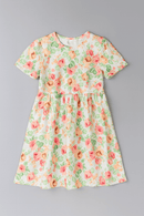 White Floral Scuba Dress Assorted Nawao.com