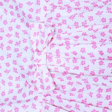 White Floral Summer Dress Nawao.com