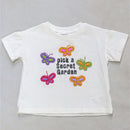 White Flower Aand Heart Patches T Shirt White Nawao.com