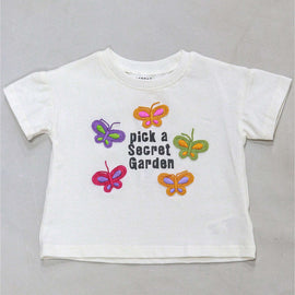 White Flower Aand Heart Patches T Shirt White Nawao.com