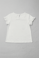 White Flower Artwork T Shirt White Nawao.com