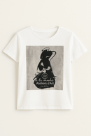 White Foil Printed T Shirt White Nawao.com