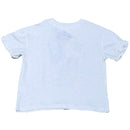 White Frill Sleeve3D Embellishment T Shirt Nawao.com