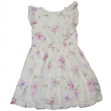 White Frills Dress Nawao.com