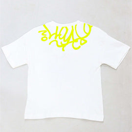 White Front And Back Print Oversize T Shirt White Nawao.com
