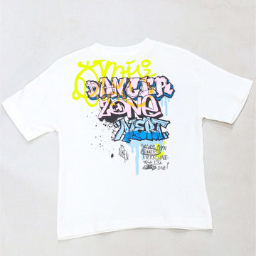 White Front And Back Print Oversize T Shirt White Nawao.com