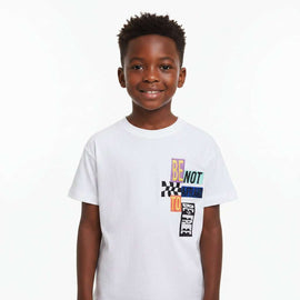 White Front And Back Print Oversize T Shirt White Nawao.com