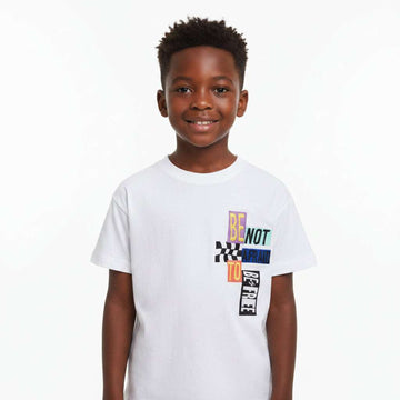 White Front And Back Print Oversize T Shirt White Nawao.com