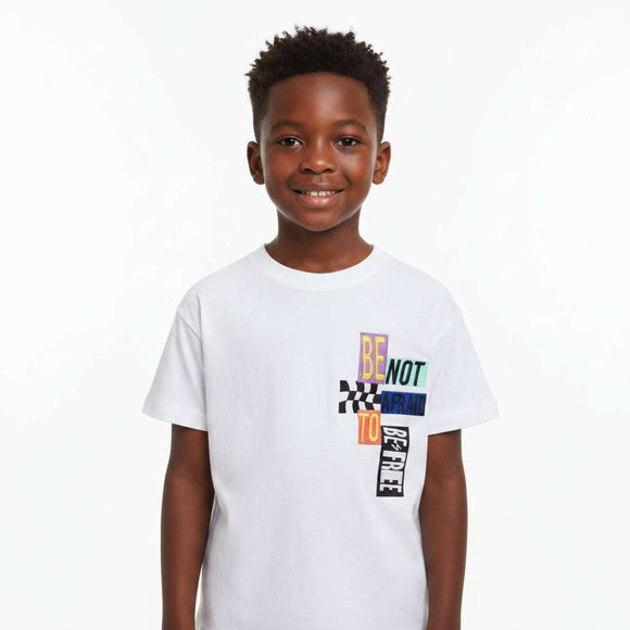 White Front And Back Print Oversize T Shirt White Nawao.com