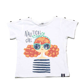 White Girl Print Sequin TShirt Nawao.com