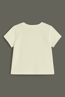 White Girls Placement Print With Sequins Boxy Nawao.com