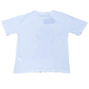 White Girly Print Oversize Tee With Rhinestones Nawao.com