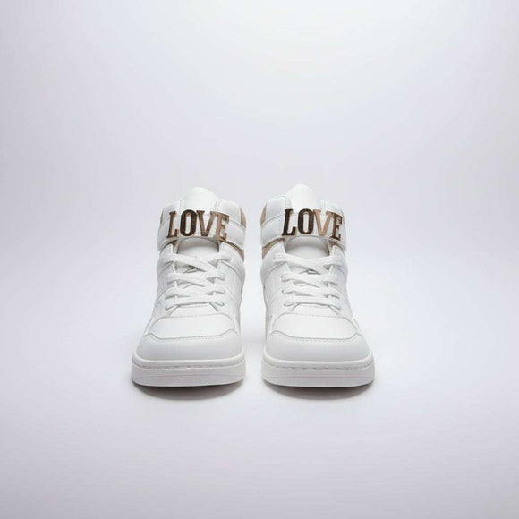 White Glitter High Top White Nawao.com