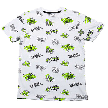 White Graffiti Aop Night Suit Nawao.com