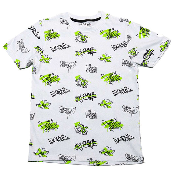 White Graffiti Aop Night Suit Nawao.com