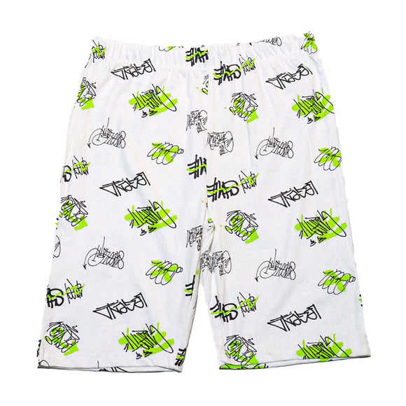 White Graffiti Aop Night Suit Nawao.com