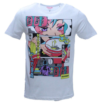 White Graphic T Shirt White Nawao.com