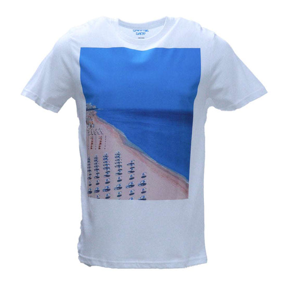 White Graphic T Shirt White Nawao.com