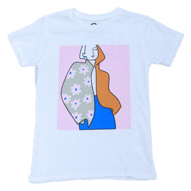 White Graphic T Shirts White Nawao.com