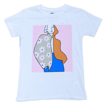 White Graphic T Shirts White Nawao.com