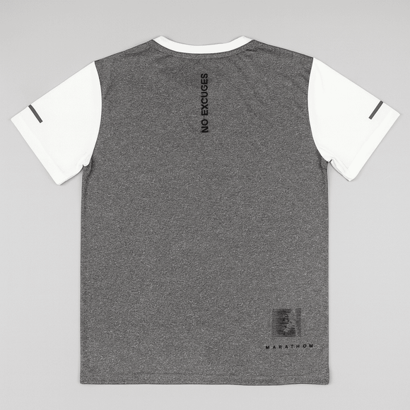 White Grey Mel Cut And Sew Tee Nawao.com
