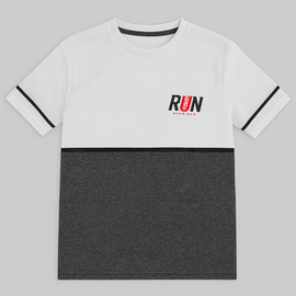 White Grey Mel Cut And Sew Tee Nawao.com