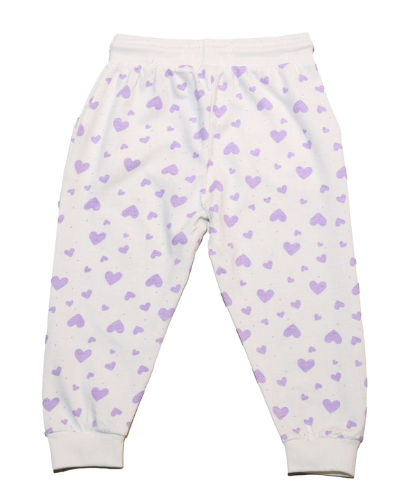 White Heart Aop Track Pant Nawao.com