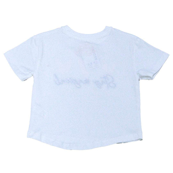 White Heart Foil Print With Embroidery T Nawao.com