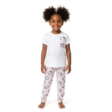 White Hello Kitty Chr Pajama Sets White Nawao.com