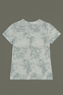White Hello Kitty Placement Print T Shirt White Nawao.com