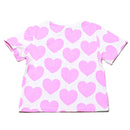 White Hello Kitty Placement Print Tshirt Nawao.com