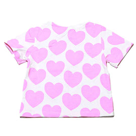 White Hello Kitty Placement Print Tshirt Nawao.com