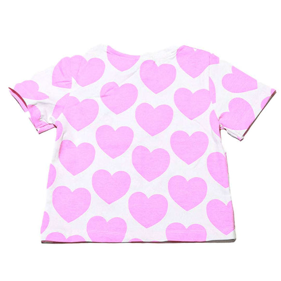 White Hello Kitty Placement Print Tshirt Nawao.com
