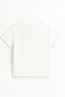 White Henley Jaquard irt White Nawao.com