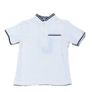 White Henley Tee And Navy Short Nawao.com