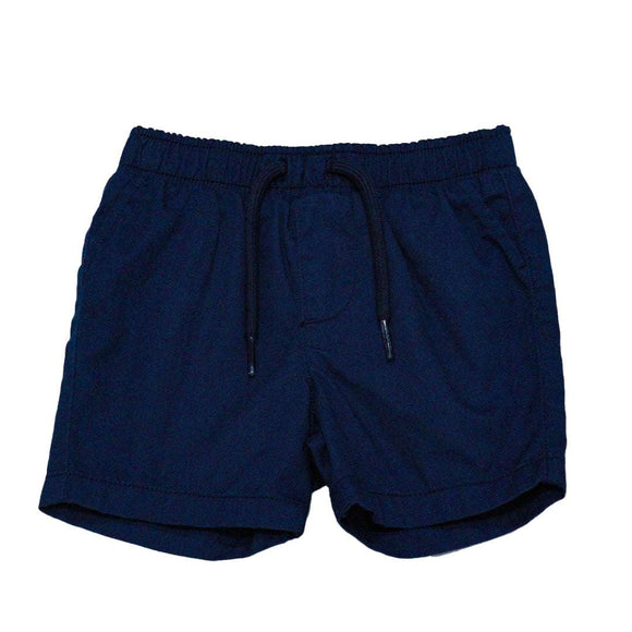 White Henley Tee And Navy Short Nawao.com