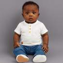 White Henley Tshirt Nawao.com