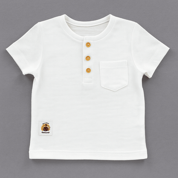 White Henley Tshirt Nawao.com