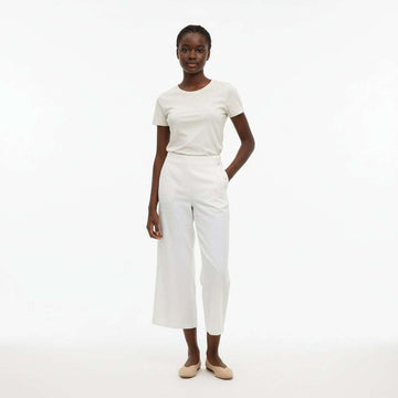 White Jacquard Culottes Nawao.com