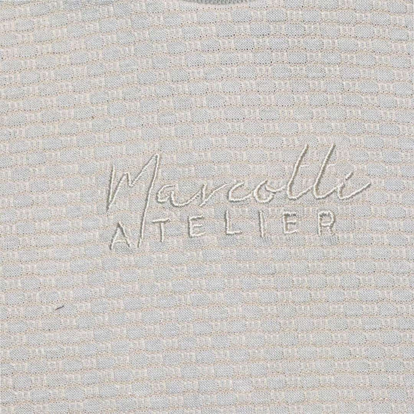 White Jacquard Cut N Sew T Shirt Nawao.com