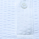 White Jacquard Polo Shirt White Nawao.com