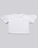 White Jacquard S S T Shirt Nawao.com