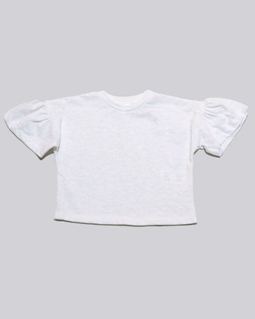 White Jacquard S S T Shirt Nawao.com