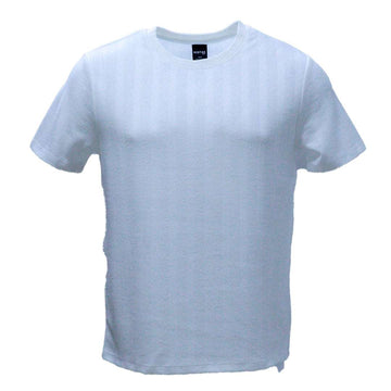 White Jacquard T Shirt White Nawao.com