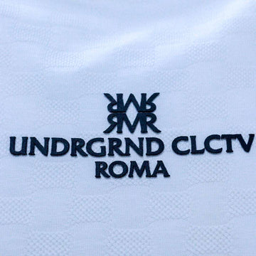 White Jacquard T Shirt With Motive Print White Nawao.com