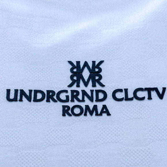 White Jacquard T Shirt With Motive Print White Nawao.com